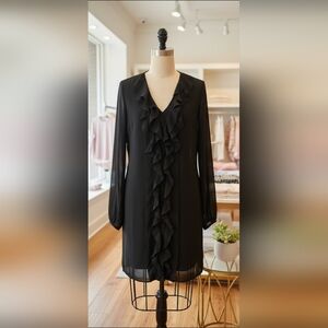 Coast Button Down Chiffon Ruffle Dress